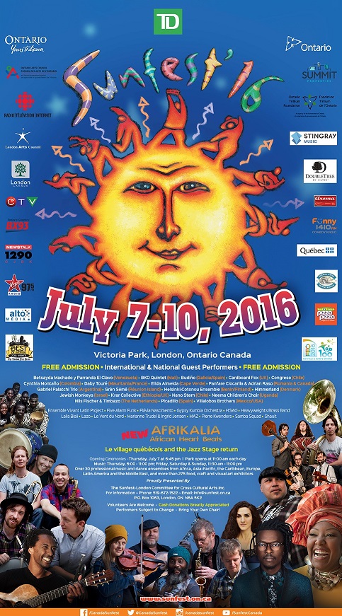 TD Sunfest, Canada’s premier celebration of world cultures, slated July 7-10