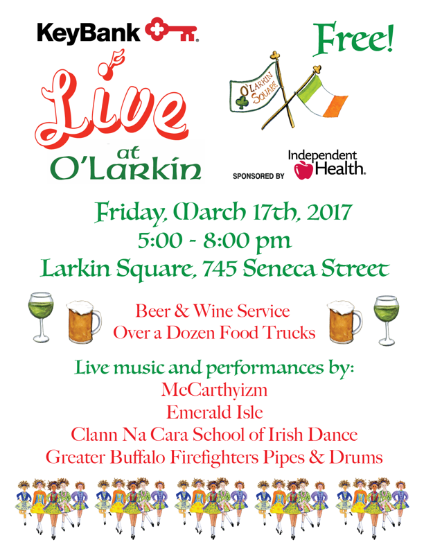 Celebrate St. Patrick’s Day with music, dance, food and drinks in Larkin Square