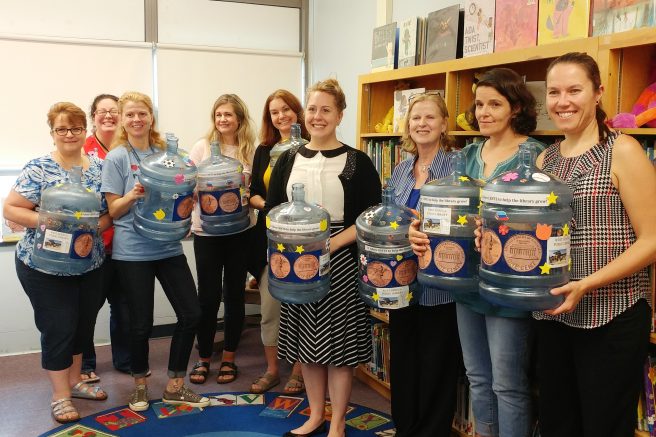 Town and school librarians team up to help furnish public library