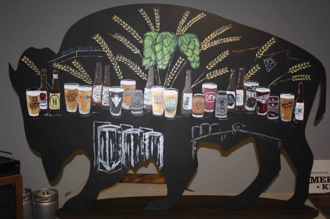 Beer-themed buffalo artwork to benefit local nonprofit organizations