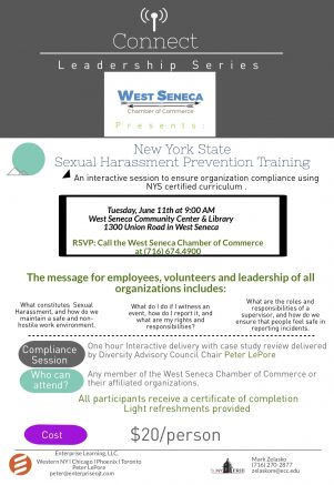 West Seneca Chamber to offer Sexual Harassment Prevention Training session