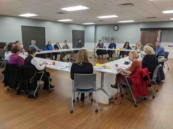 Two dozen local business leaders attended the first breakfast meeting in January.