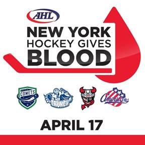Amerks partnering with Comets, Crunch and Devils for New York Hockey Gives Blood initiative