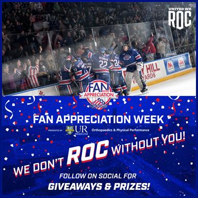 Rochester Americans celebrating Fan Appreciation Week