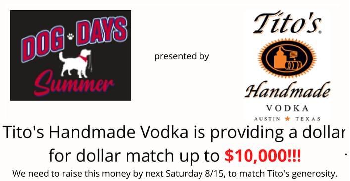 Tito’s Handmade Vodka to give $10,000 matching grant to help animal shelters 