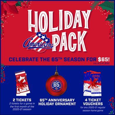 The package, which carries an overall value of over $160, is available to Amerks fans at a special holiday price of just $65.