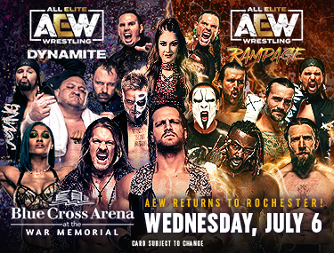All Elite Wrestling will make its highly anticipated return to Blue Cross Arena in Rochester on July 6.
