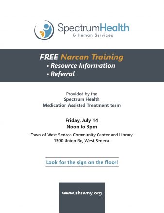 Spectrum Health to offer Narcan training in West Seneca