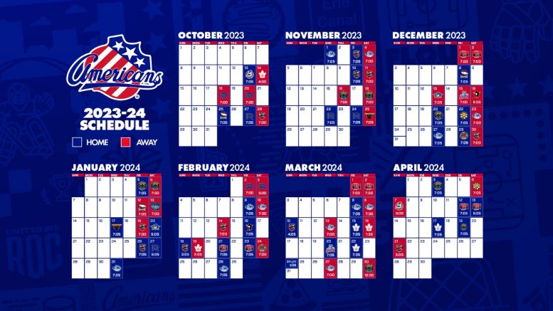 Rochester to open AHL hockey season at home on October 13