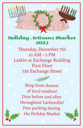 Approximately 40 vendors are scheduled to take part in the annual Larkin Holiday Market!