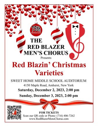 Tickets available for Red Blazer Men’s Chorus annual Christmas Varieties Show