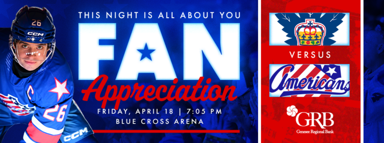 Giveaways and team awards will highlight the Amerks regular season home finale.