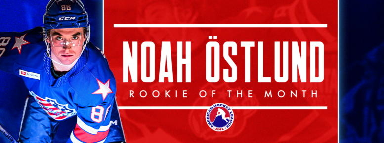 The first-year forward totaled 14 points over 11 games during the month.